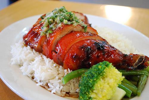 BBQ Duck Tigh with Broken Rice